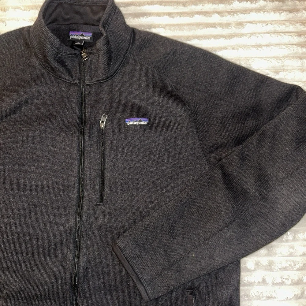 Patagonia Better Sweater Jacket XL Black Full Zip Hiker Trail Fleece Preppy Mens - Picture 6 of 6